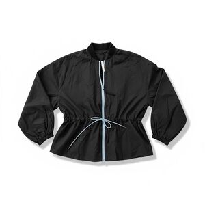Fabletics Windbreaker Warm-Up Jacket – Dark Grey with Cinch Cord  XXL – Like New